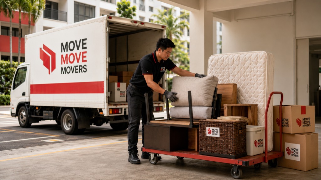 Illustrative disposal quote scenario showing trolley volume for furniture and bulky items
